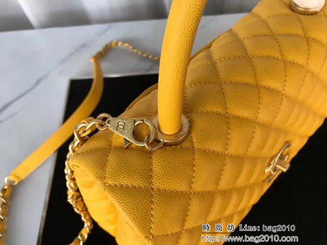 香奈兒CHANEL中號Chanel Coco handle全新頂級翻蓋單肩鏈條手柄包DSC1210